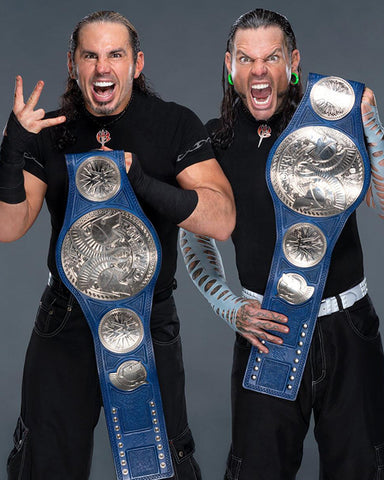 *Dual Signed* Hardy Boyz Smackdown Tag Title 8x10 Promo (JSA)