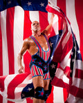 *Signed* Kurt Angle Flag 8x10 Promo (JSA)