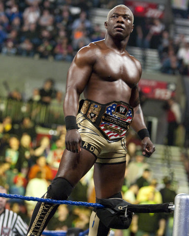 *Signed* Shelton Benjamin US Title 8x10 Promo (JSA)